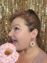 Load image into Gallery viewer, Sprinkle Doughnuts Glitter Resin Dangle Earrings
