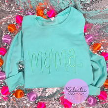 Load image into Gallery viewer, Mama Embroidered Crewneck Tone-on-Tone