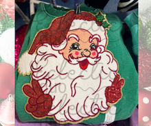 Load image into Gallery viewer, Purple Acid Wash Holiday Sparkles Sequin Patch Sweater