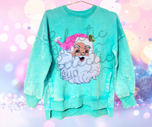 Load image into Gallery viewer, Purple Acid Wash Holiday Sparkles Sequin Patch Sweater