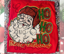 Load image into Gallery viewer, Purple Acid Wash Holiday Sparkles Sequin Patch Sweater