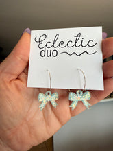 Load image into Gallery viewer, Bow Hoop Dangle Earrings