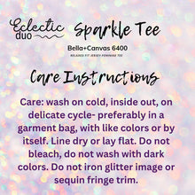 Load image into Gallery viewer, Two Color Glitter Tiger Face Purple Gold Gameday T Shirt