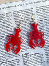 Load image into Gallery viewer, Mud Bugs Crawfish Earrings