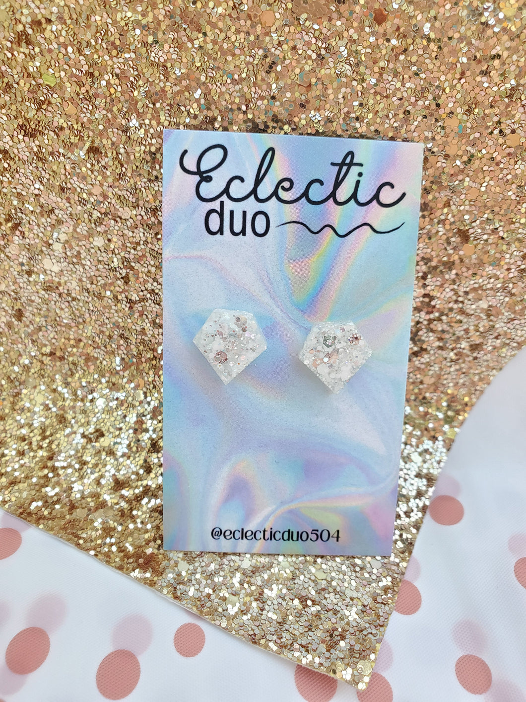 Diamond Glitter Stud Earring