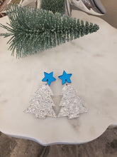 Load image into Gallery viewer, Holiday Shimmer Acrylic Tree Dangles

