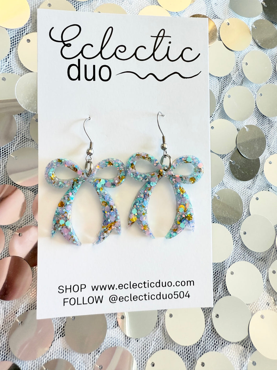 Ribbon Bow Dangle Earrings
