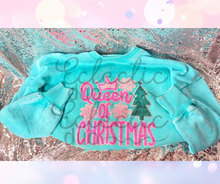 Load image into Gallery viewer, Purple Acid Wash Holiday Sparkles Sequin Patch Sweater
