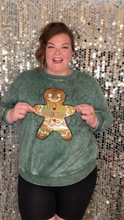 Load image into Gallery viewer, Crewneck Holiday Sparkles Sequin Patch Sweater
