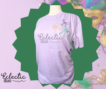 Load image into Gallery viewer, Mardi Bows Embroidered Lavender Tee
