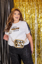 Load image into Gallery viewer, sequin-shiny-black-glitter-flare-pant-zipper-plus-size-game-day-elegant-glam-holiday-saprkle-bottom
