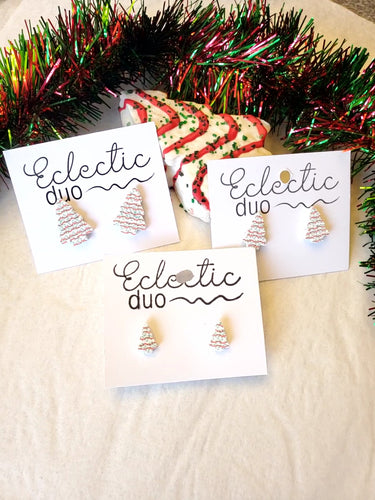 tree-cake-stud-dangle-acrylic-eclectic-duo-holidayy-earring