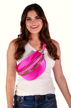 Load image into Gallery viewer, Luxury Queen Satin Bum Bag w/Chain Detail
