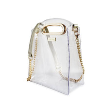 Load image into Gallery viewer, Clearly Classy Clear Bag w/Gold hardware and Detachable Chain Strap
