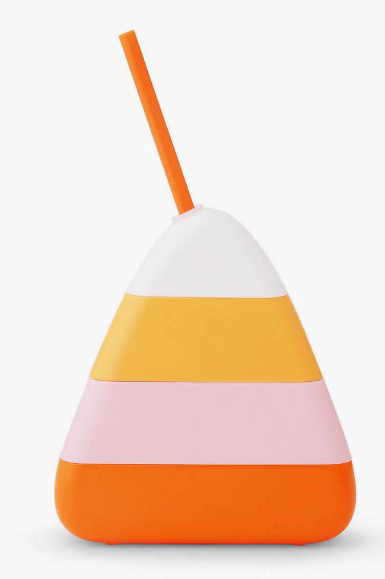 Candy Corn Shaped Halloween Drink Sipper Festive Holiday Drinkware Cup