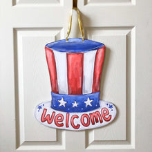 Load image into Gallery viewer, St. Pat&#39;s and July 4th Double Sided hat Door Hanger
