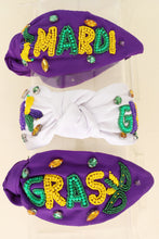 Load image into Gallery viewer, Mardi Gras Beaded Headband
