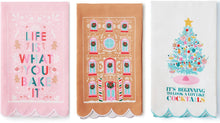 Load image into Gallery viewer, Merry and Bright Holiday Tea Towels
