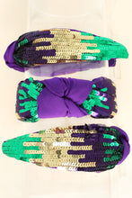 Load image into Gallery viewer, Mardi Gras Sequin Beaded Headband
