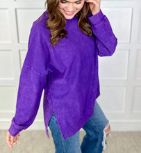 Load image into Gallery viewer, Purple Corded Relaxed Top *Full size run, plus size*
