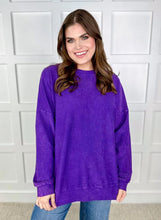 Load image into Gallery viewer, Purple Corded Relaxed Top *Full size run, plus size*
