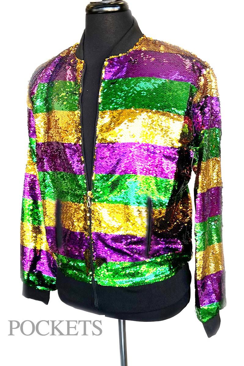 Mardi Gras Sequin Stripe Jacket